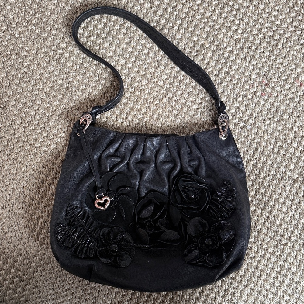Brighton purse rare rose flower black